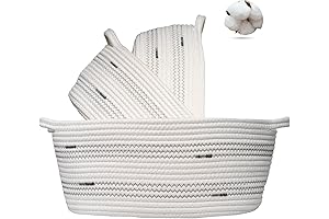 Oval Basket with Handle | Extra Large Rope Woven Storage Basket
