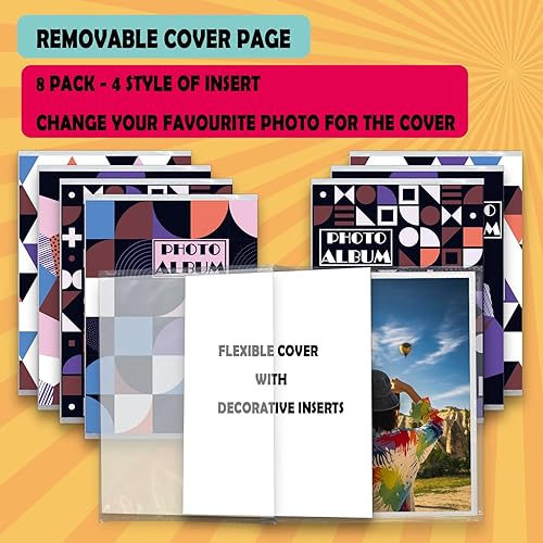 Miniatura 3 de NICKANG Álbum de fotos pequeño de 4 x 6 pulgadas, 8 paquetes, capacidad para 36 fotos cada uno, mini álbumes de fotos de 4 x 6, fotos de 4 x 6,