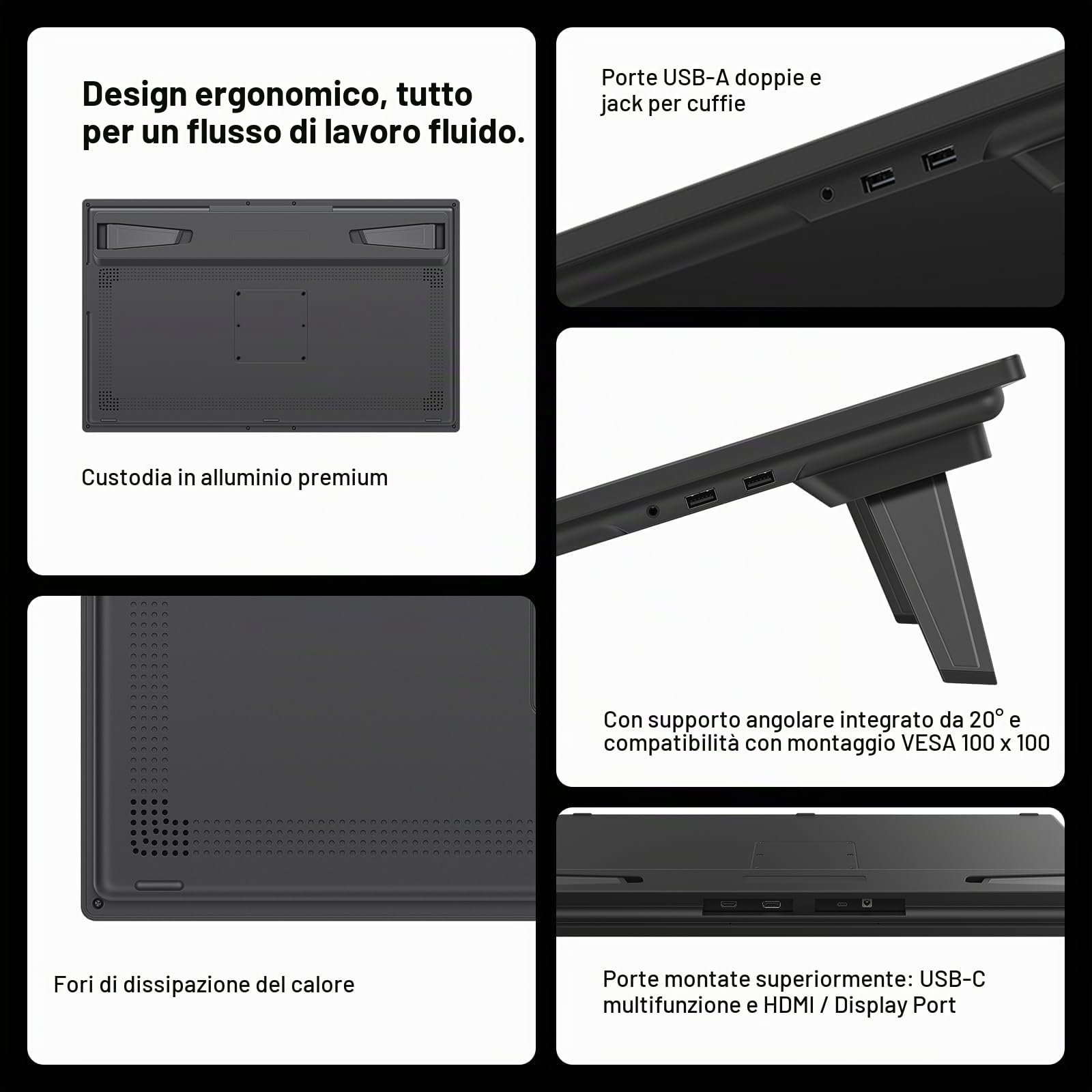 HUION Kamvas Pro 27（144Hz）Tavoletta Grafica con Schermo, 27 pollici 4K UHD 144 Hz, con calibratore del colore, PenTech 4.0 con funzionalità touch e Canvas Glass 3.0, compatibile con Windows e Mac
