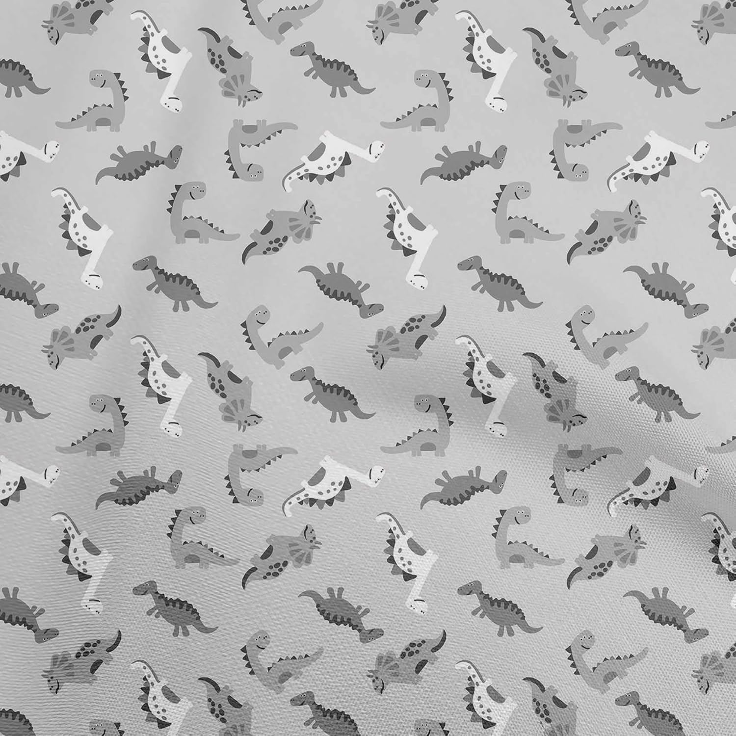 oneOone Cotton Jersey Gray Fabric Colorful Dinosaur Cartoon DIY Clothing Quilting Fabric Print Fabric by Yard 58 Inch Wide
