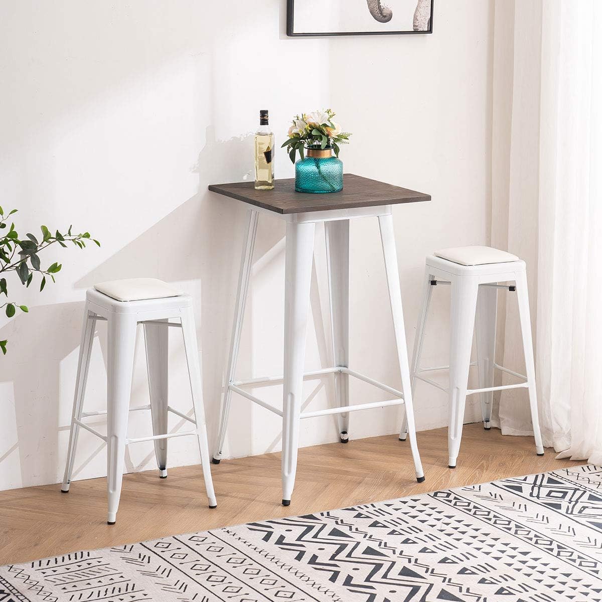 Buy Mellcom 3 Piece Bar Table And Chairs Set