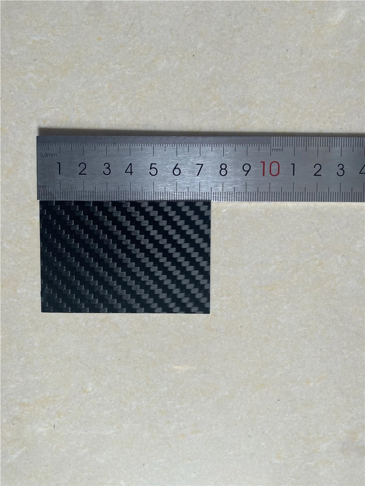 płyty z włókna węglowego, Arkusz z włókna węglowego 3K o grubości 75x50 mm i grubości 0,5-5,0 mm do modelowania DIY(3.0mm Plain Glossy)
