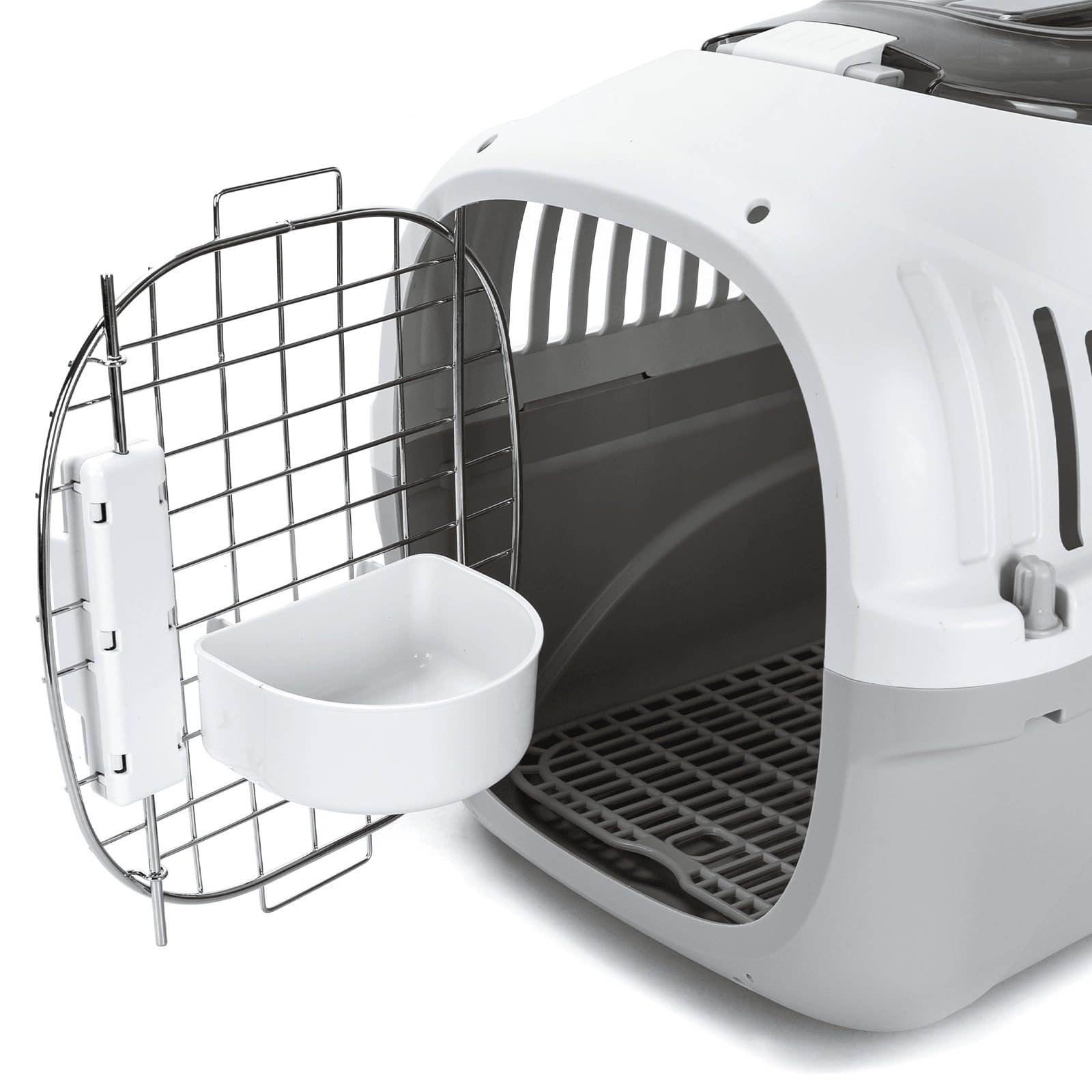 Trasportino aereo con separatore rimovibile, resistente alle urine, ideale per viaggiare con animali domestici in modo sicuro e confortevole.