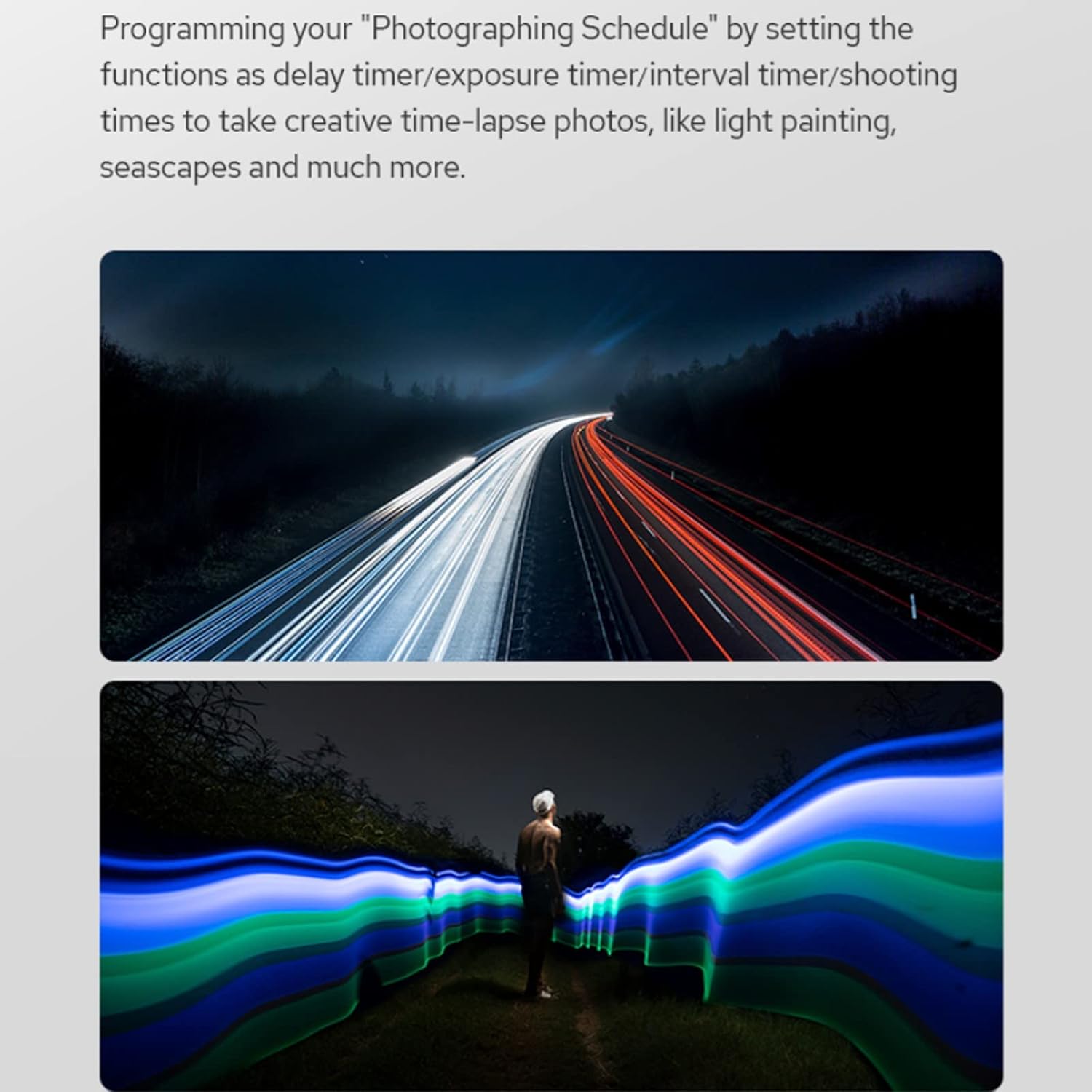 Example of time-lapse photography using a remote control