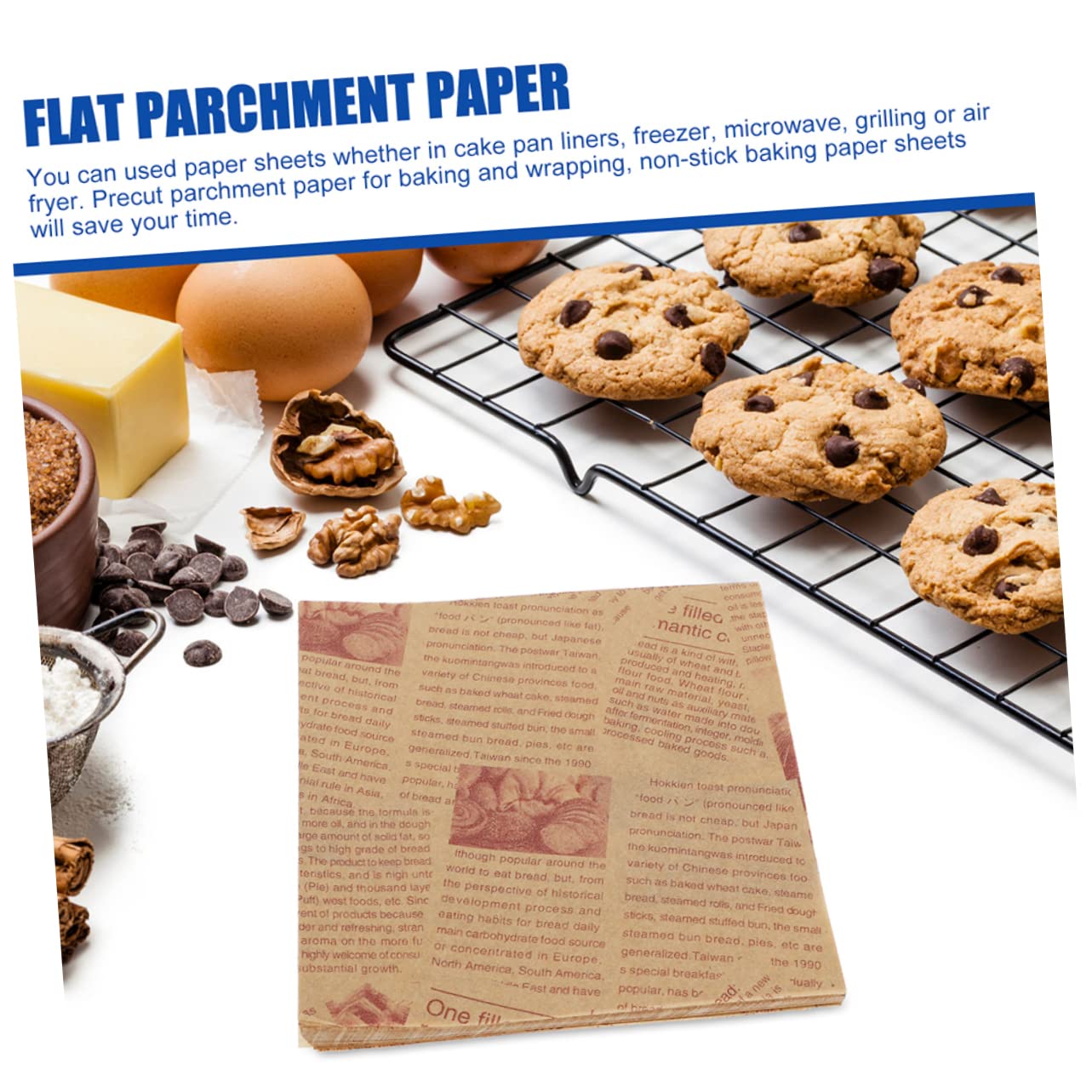 Fogli di Carta da Forno Antiaderente 38x28 Cm 200 Pezzi | Avvolgere Biscotti e Uso in Forno, Formato Pratico per Preparazioni Quotidiane