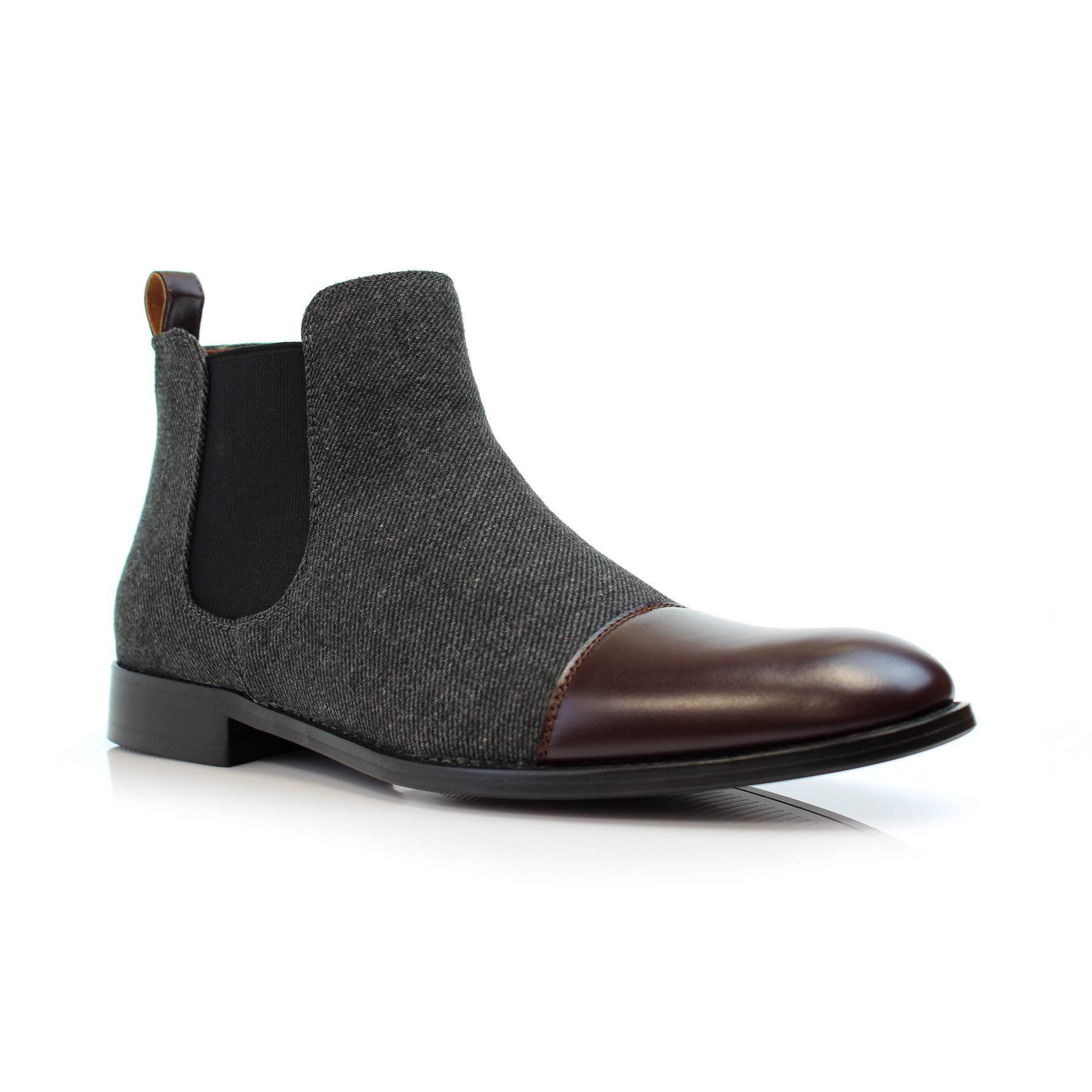 Polar Fox Men's Engineer Boot | Motorcycle Style Ankle Boot with Buckle Straps & Side Zipper |