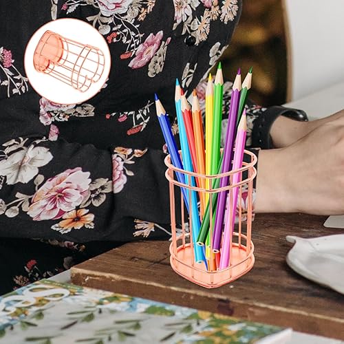 Vista 35 de iplusmile Soporte para bolígrafo de corazón de hierro, contenedor de bolígrafo de corazón, contenedores de escritorio, alambre de maquillaje