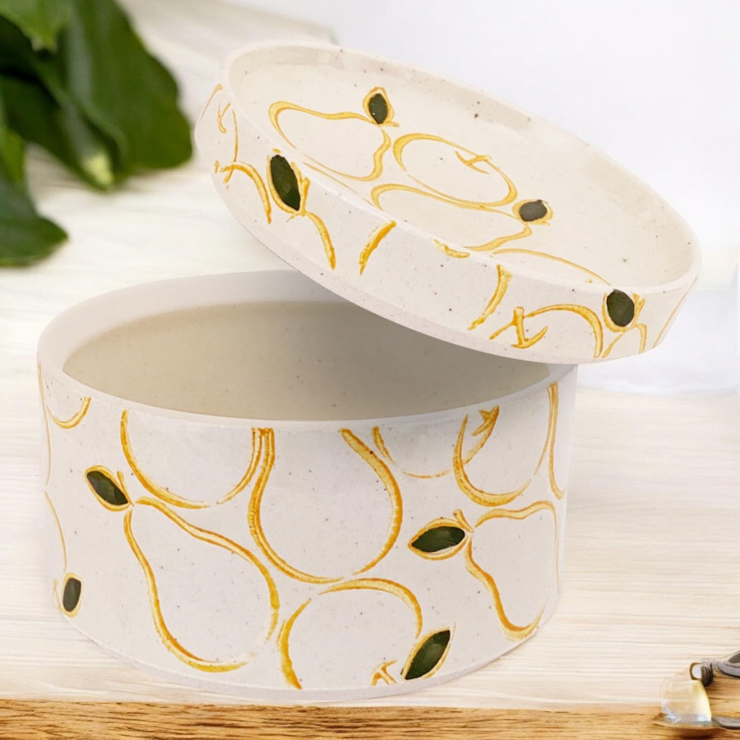 Amazon｜J-kitchens 漬け物 容器 陶器 波佐見焼 日本製 11cm x 7.5cm
