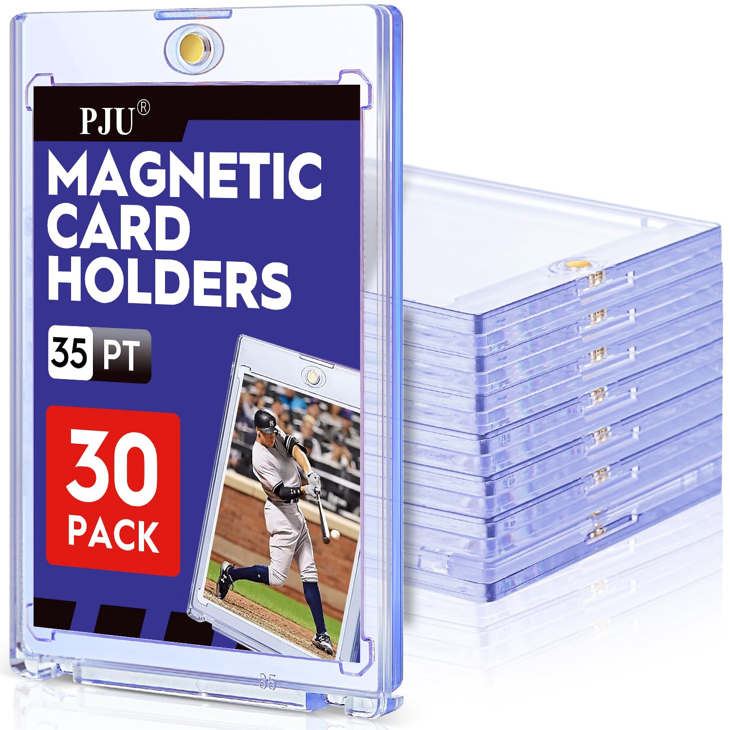 Amazon.com: 30ct Magnetic Card Holder, 35pt One Touch Card Holder