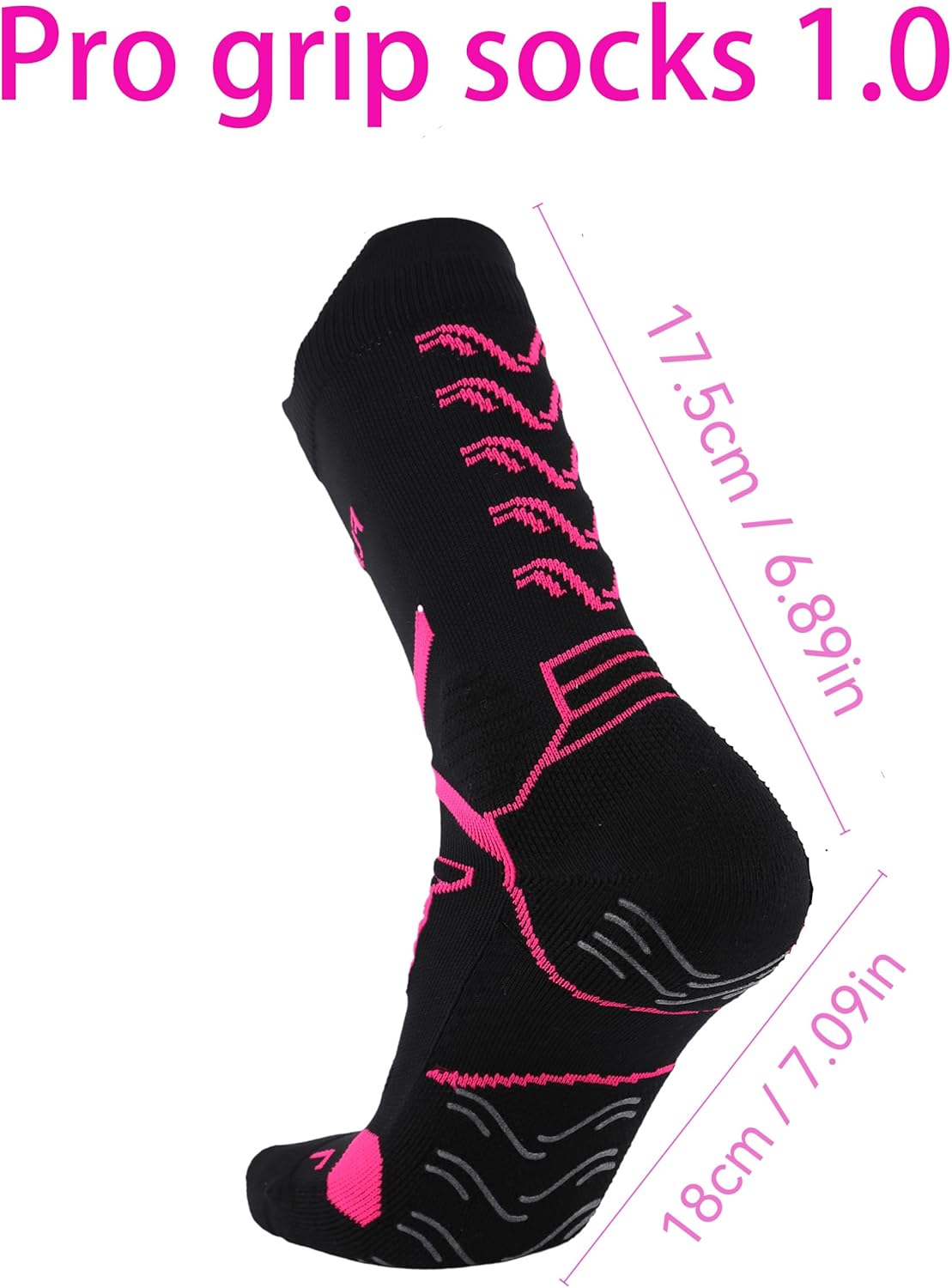 Grip Socks Soccer for Men&Women,Non-Slip Soccer Socks,Elite Compression Socks for Running Basketball ( men's size 6-11) - Image 3