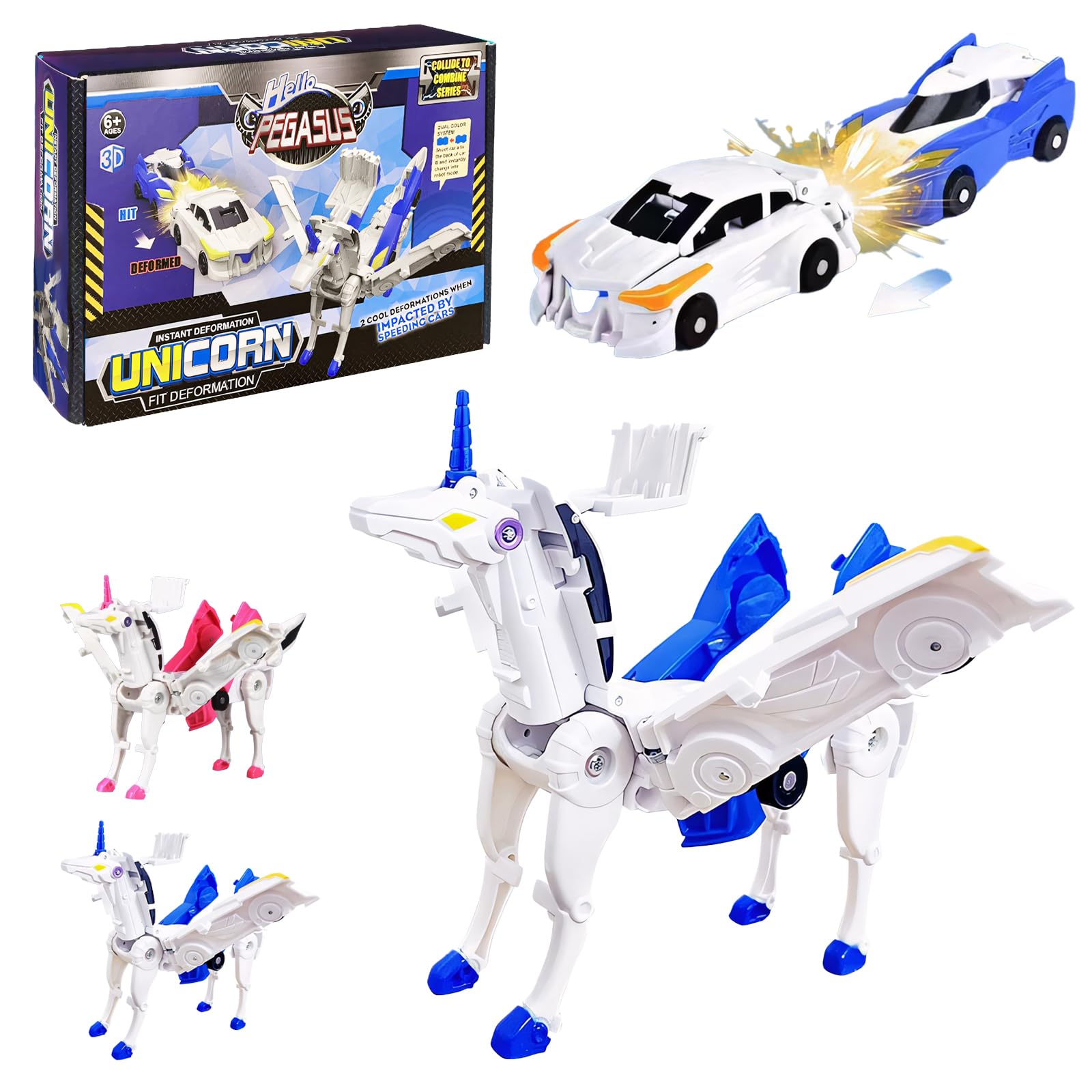 Amazon | 車おもちゃ 変形カーロボット 車のおもちゃ ペガサスの  
