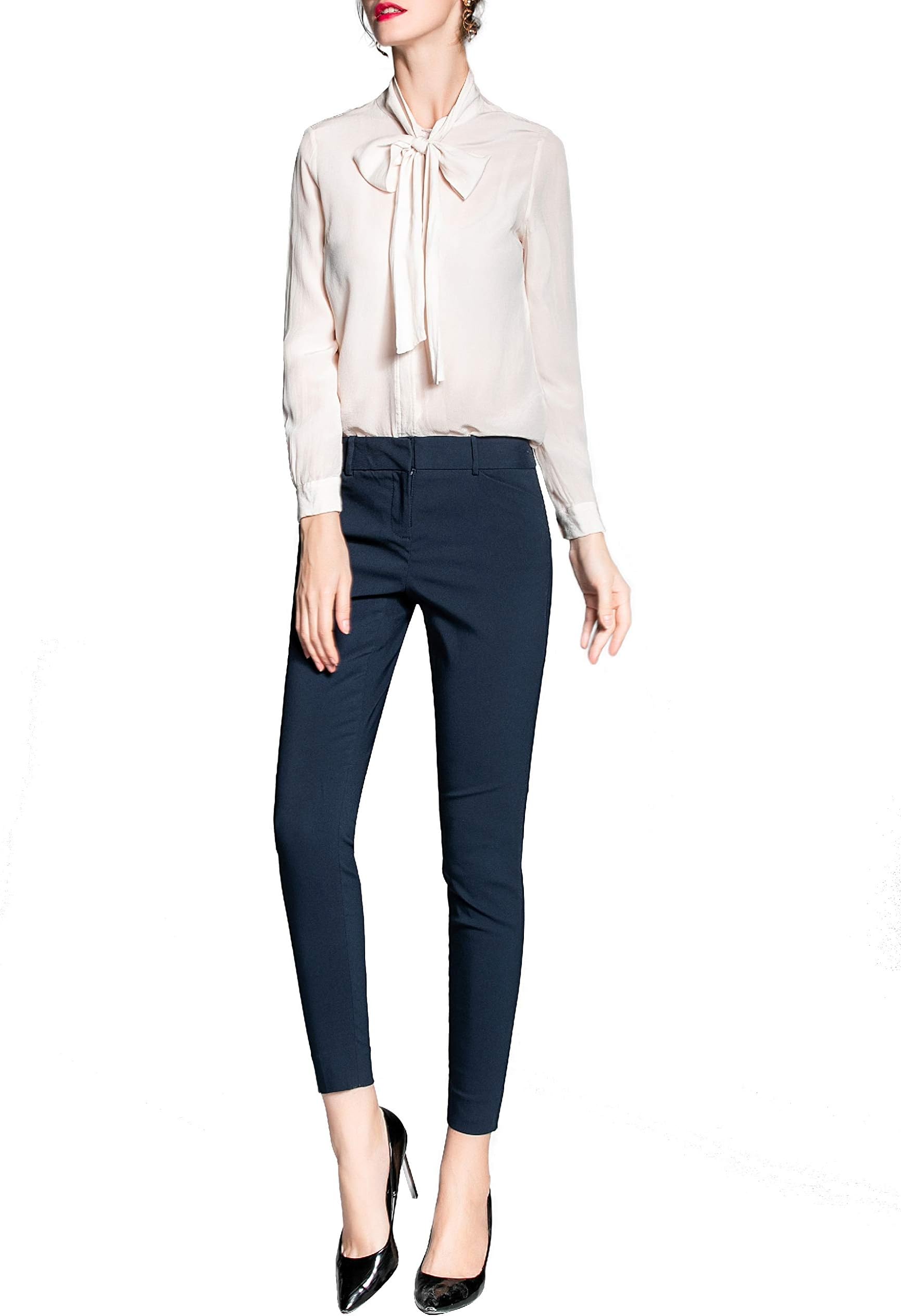 Women's Work Ankle Dress Pants Trousers Slacks All Day Comfort