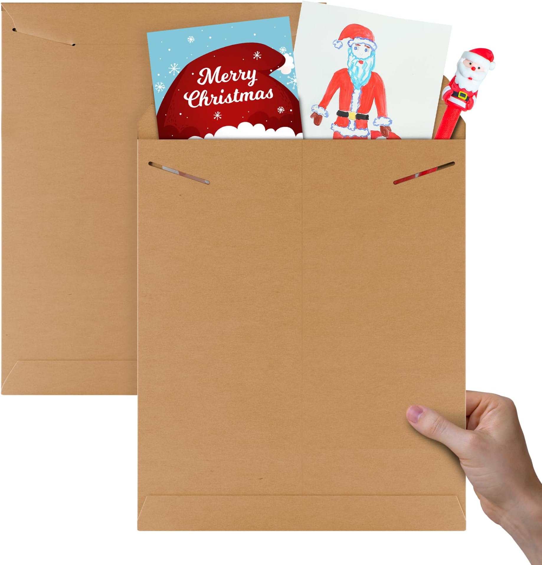 Juvale 25Pack Stay Flat Rigid Mailers 12x12 with Self Adhesive Seal, Bulk White