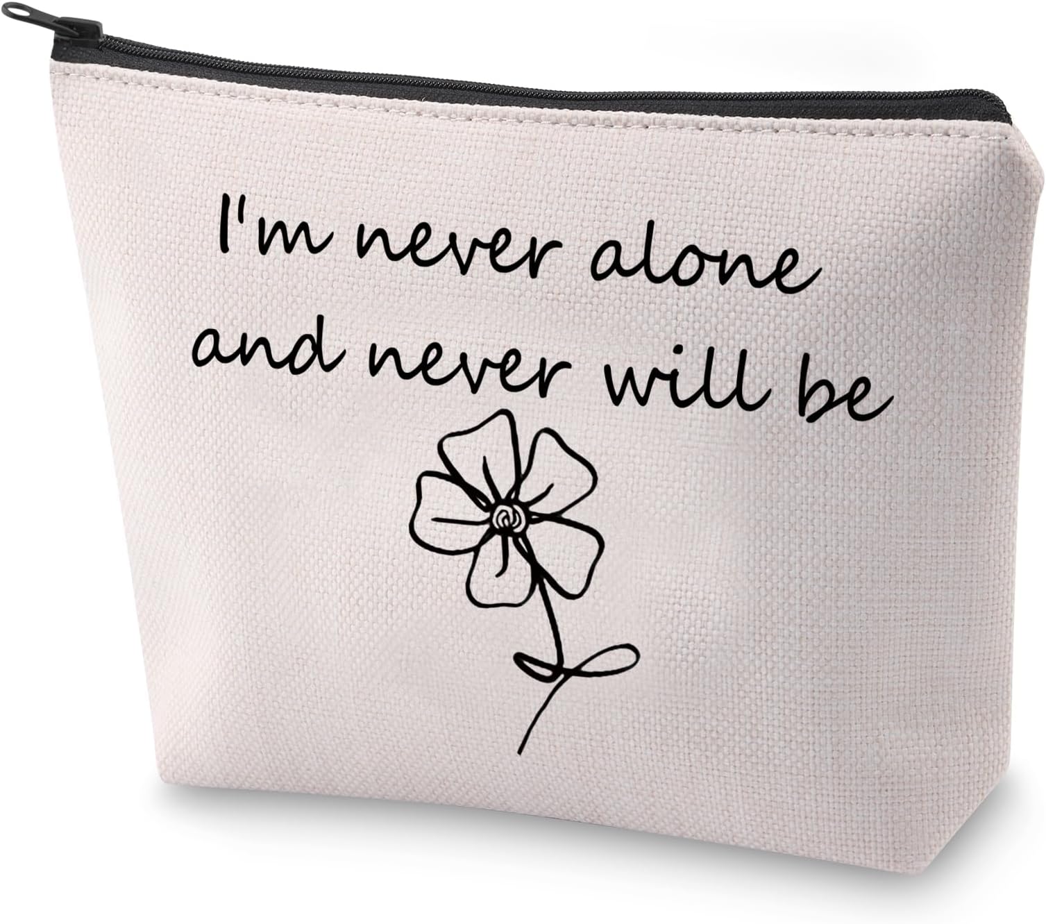 BLUPARK Merch World Tour Cosmetic Bag Lyrics Gift I'm Never Alone And Never Will Be Makeup Bag Kpop Gift (Alone And Never)