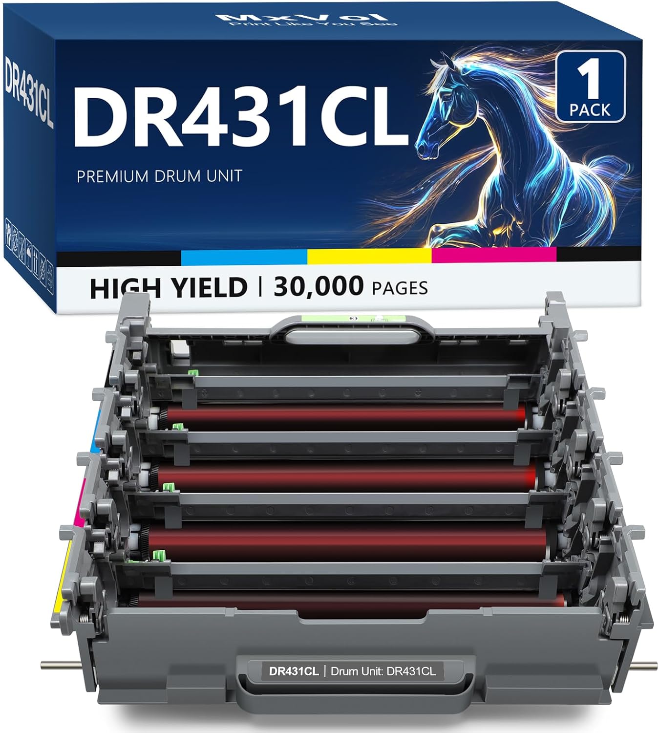 MxVol DR431CL Drum Unit Replacement for Brother Printer MFC-L8900CDW HL-L8360CDW MFC-L8610CDW HL-L8260CDW MFC-L9570CDW Drum DR-431CL, 30000 Page Yield (NO Toner)