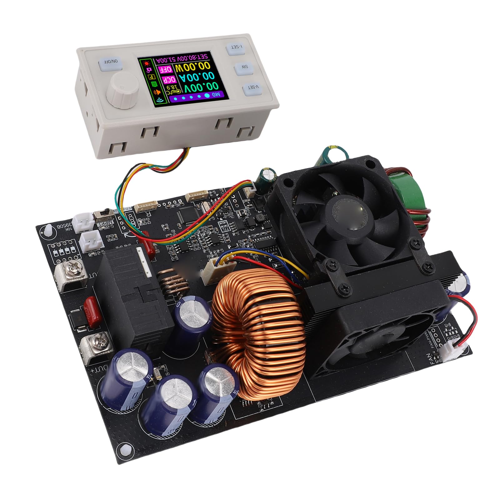 ViaGasaFamido Regulowany Regulator Napięcia, Zasilacz 0-80 V 0-50 A 4000 W DC z Cyfrowym Wyświetlaczem do Testowania Sterowników LED i Sprzętu Laboratoryjnego