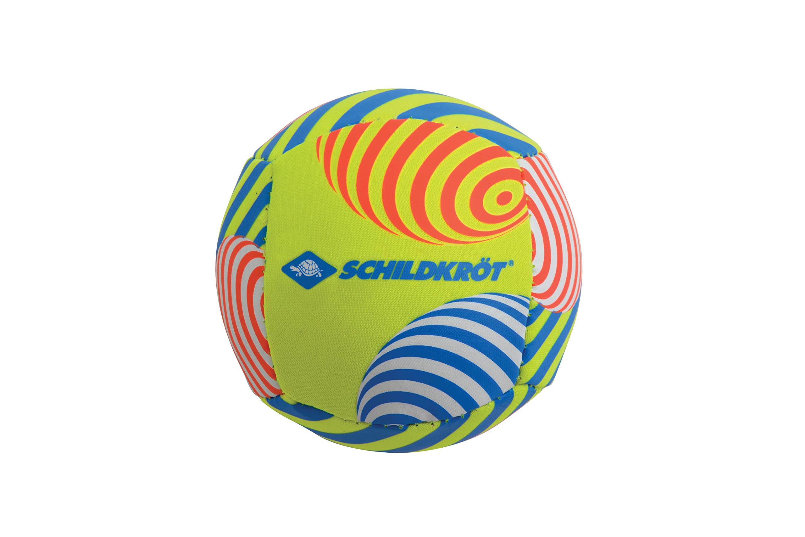 Schildkröt® Zestaw mini piłek, zestaw składający się z 1 siatkówki i 1 futbolu amerykańskiego, Ø 9 cm, poręczny i odporny na słoną wodę, idealny na plażę i wodę, 970347, żółty flamingo, 970347
