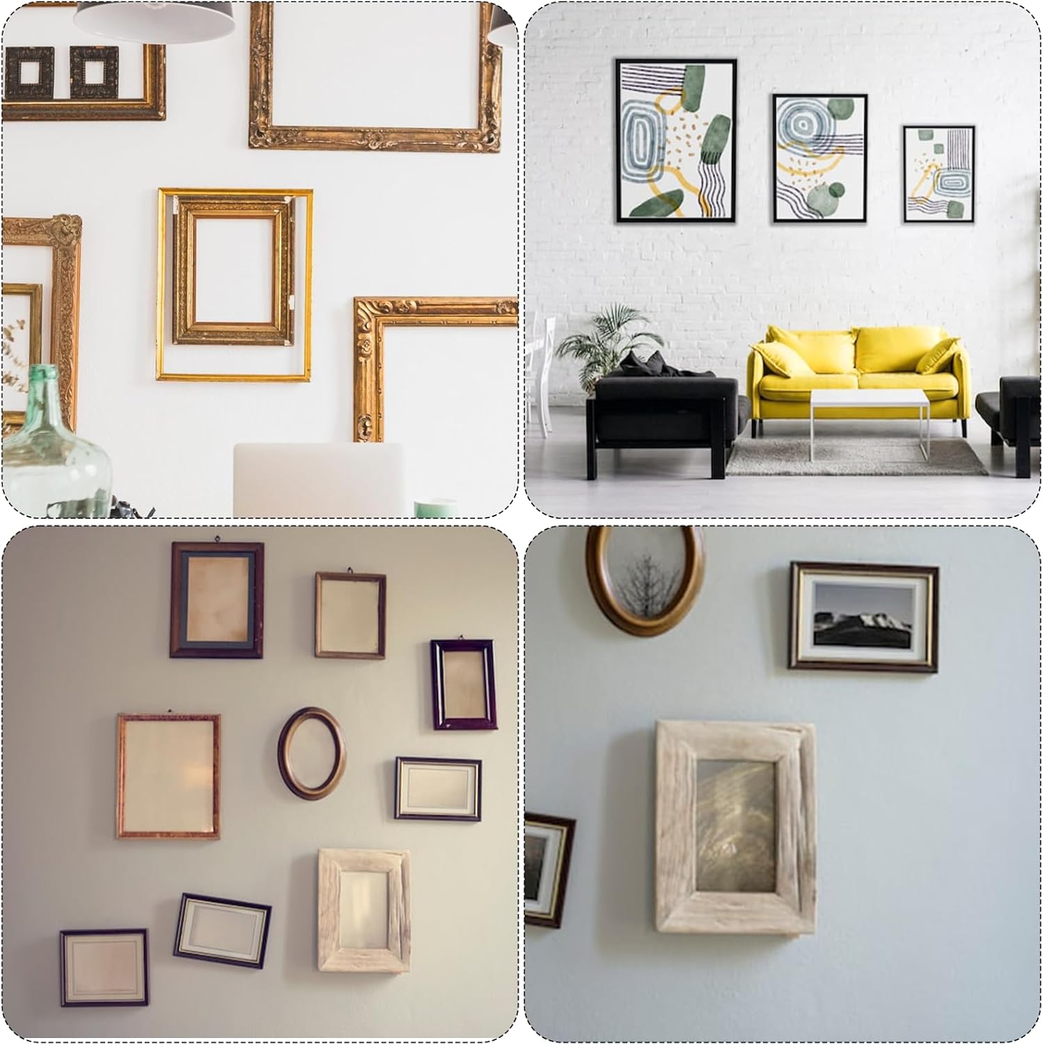 75PCS Black Picture Hanging Nails, 3 Sizes Picture Nails for Wall Hanging Pictures Photo Frames, Hangings Hardware Tool Hangers for Claw Drywall Nail, Black Steel Nail Brass Head Hardware Hanger