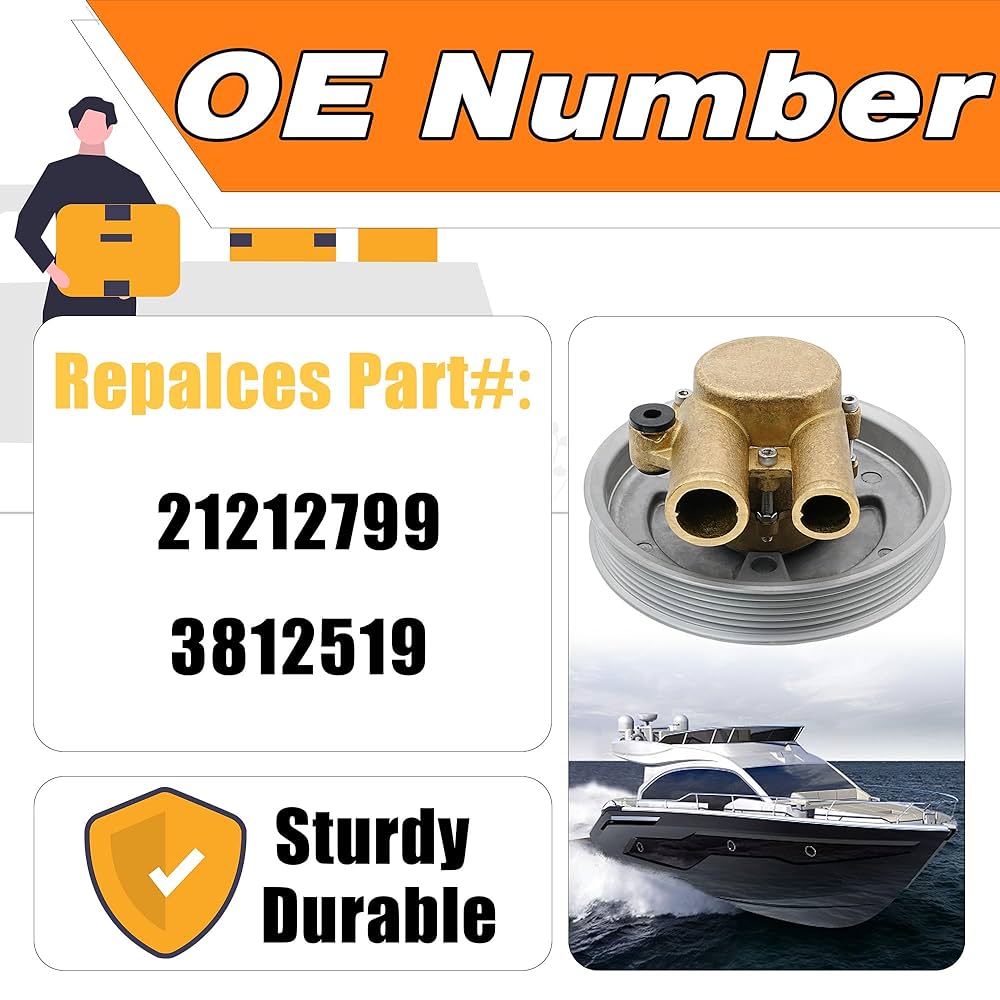 21212799 Raw Sea Water Pump Replacement for Volvo Penta 4.3L