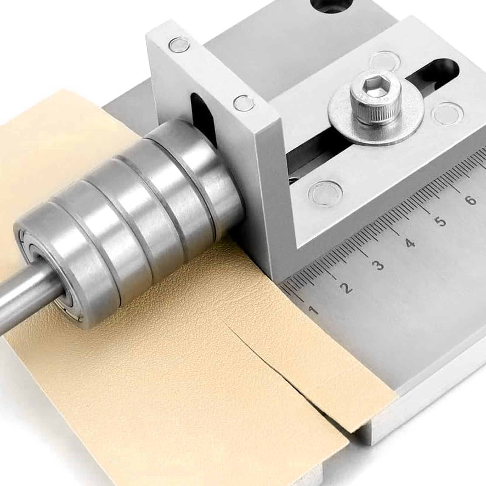 Macchina Per Il Taglio Pelle, Macchina Per Pelare Pelle Manuale In Acciaio Inossidabile Strumento Per Pelare Pelle Fai Te Precisa Con Spessore Regolabile Con 10 Lame Ricambio E 2 Clip A G Strumenti