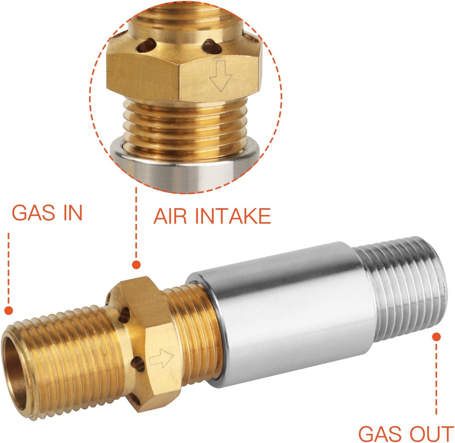 Propane Gas Fire Pit Kit Connection Hose Installation Kit, Propane Gas Fire Pit Valve Control System Hose Assembly for Burner, Include 1/2" Key Valve, 150K BTU Max