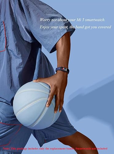 Miniatura 4 de Paquete de 8 pulseras de repuesto Mi 5 y 6 correas con tres protectores de pantalla gratis, pulseras de silicona suave y flexible para hombre y mujer