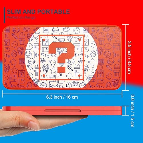 Miniatura 5 de Game Card Case for Nintendo Switch Games, Slime and Portable Carrying Storage Travel Box with 24 Card Slots, Hard Shell Protective and Durable