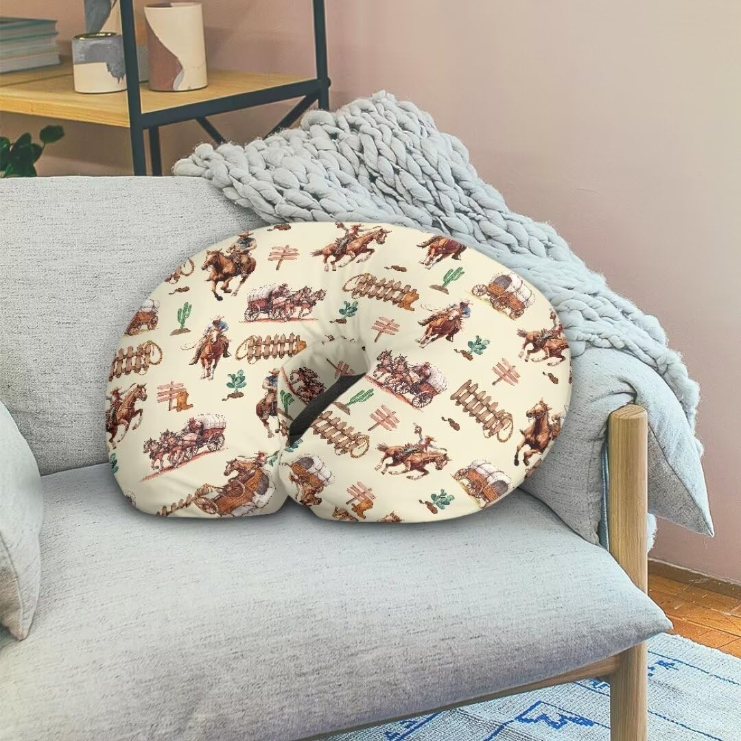 Zanxiantu Western Cowboy Pillow Covers for Baby Boys Soft Comfortable Nursing Pillow Cover Girls Pillow Covers for Breastfeeding