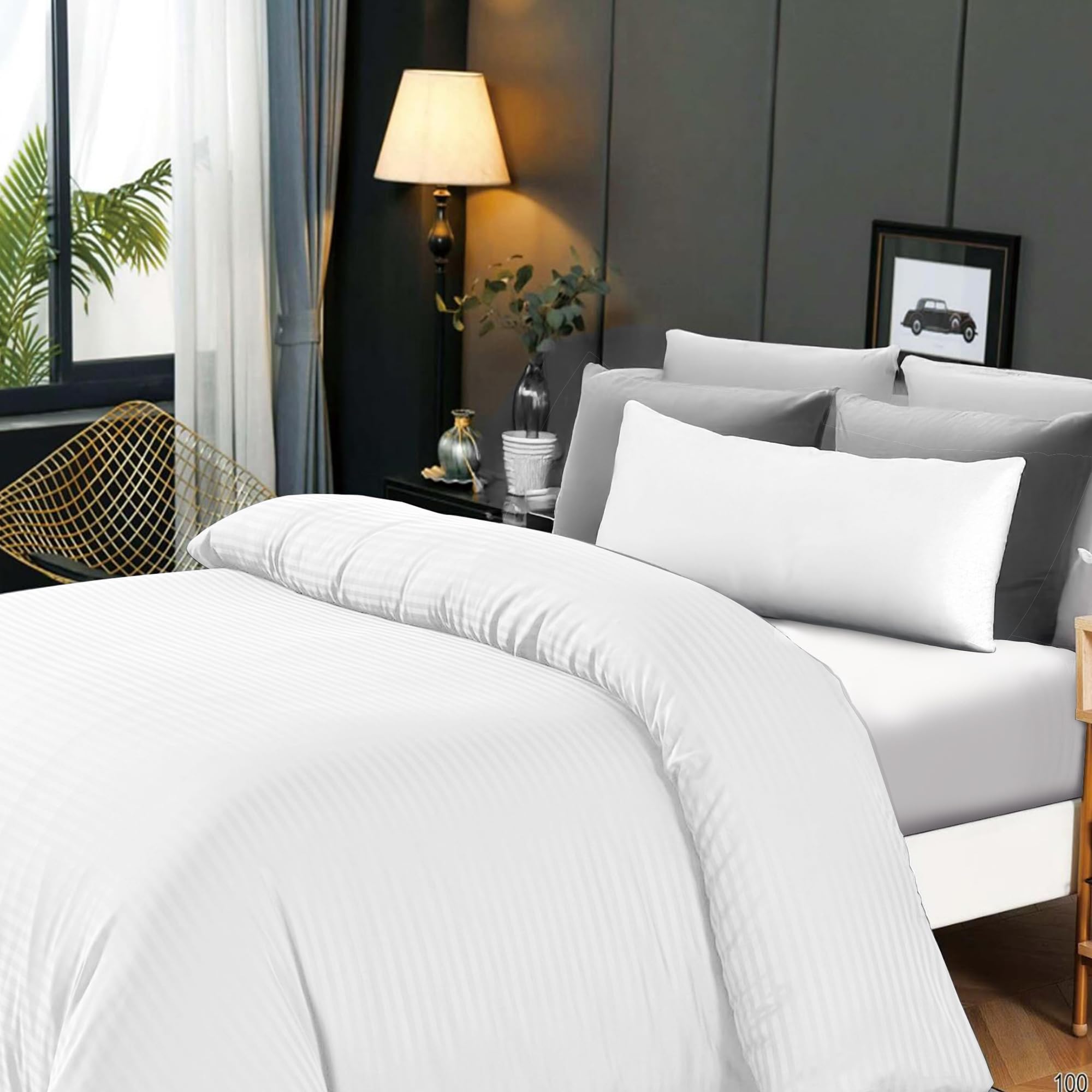 Hotel Linen KlubHotel Linen White (220 X 240) Double Duvet Cover, Cotton Material
