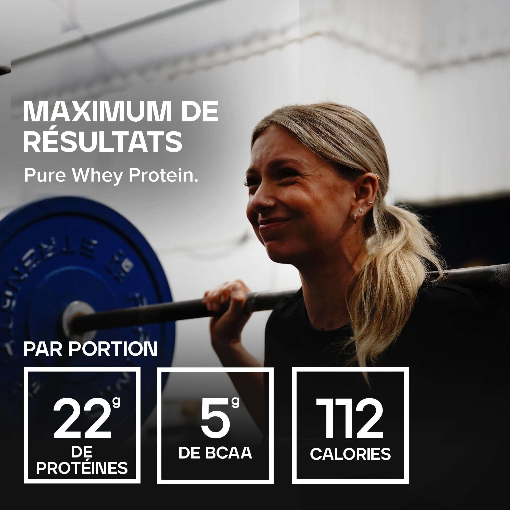 Bulk Pure Whey Protéine en Poudre, Cookies Chocolat, 22g Protéines, 5g BCAA, 1kg