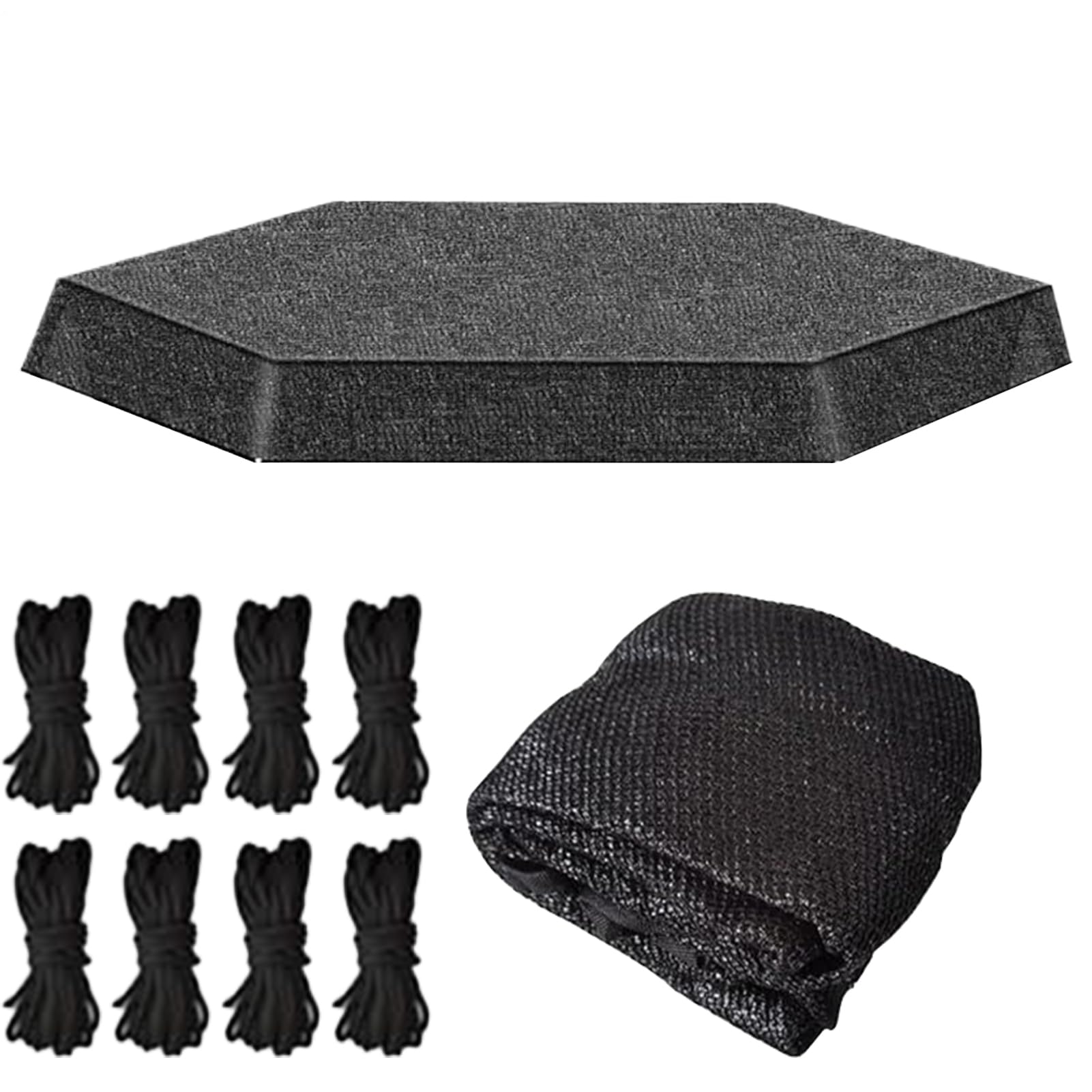Cubierta para sombra de trampolín – Detectado por sol UV protector, toldo de malla transpirable | Canopato de protección solar plegable, techo de seguridad al aire libre para saltar en el patio