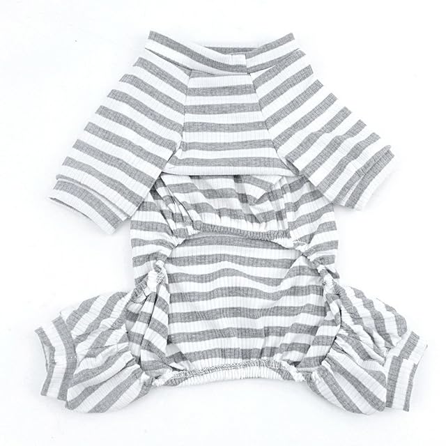 Foto 6 de 8 de Pijama de algodón para perro, de la marca Selmai, a rayas