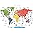 HomeEvolution Kids Educational Removable World Map Peel and Stick Large Wall Decals Stickers for Children Nursery Bedroom Living Room