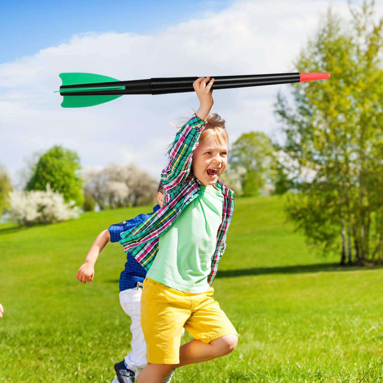 Yardwe Lot de 2 javelots d'entraînement de 250 g en plastique souple pour enfants, adultes, compétition, lancer, entraînement intérieur ou extérieur