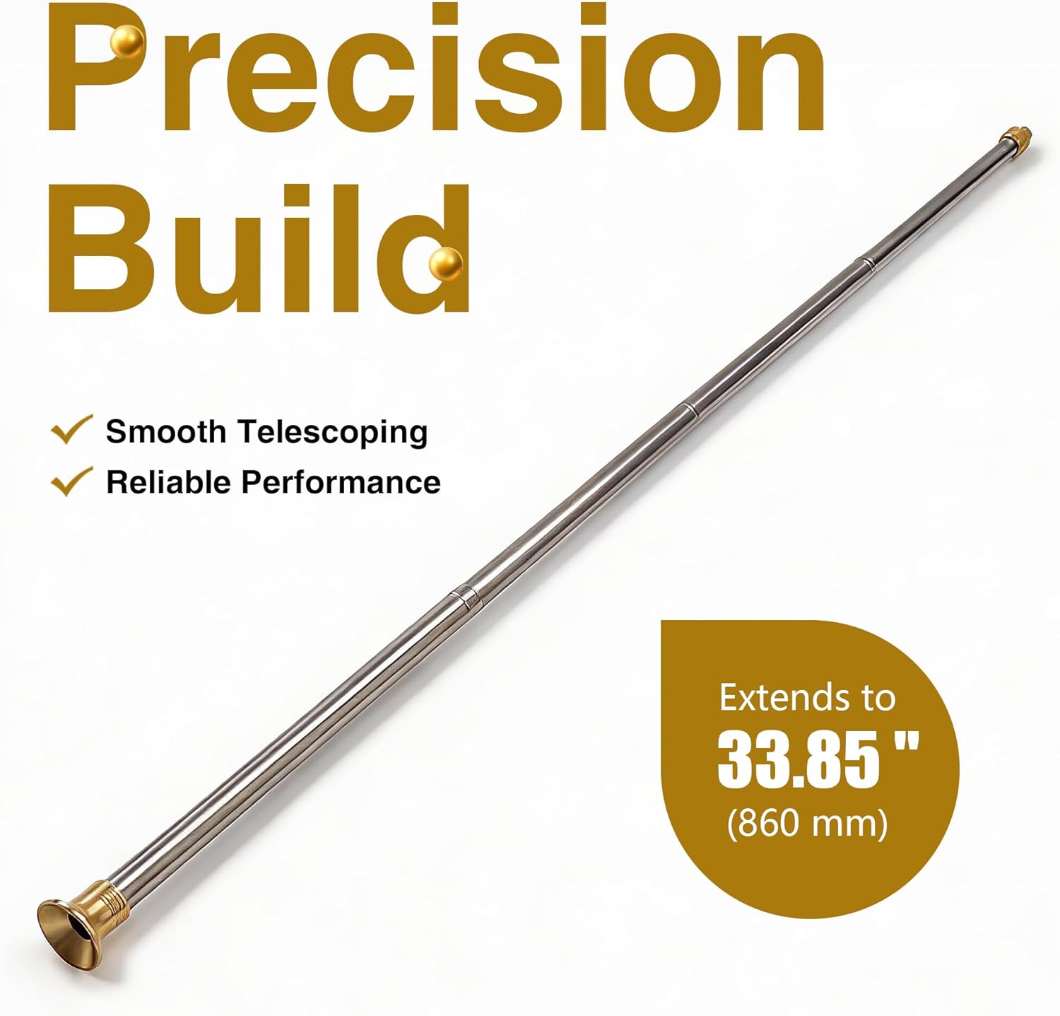 Telescoping Fire Blow Poker with Premium Brass Tip & Integrated Anti-Smoke Safety Valve | Perfect for Campfires, BBQ Grills, Outdoor Fire Pits & Fireplaces | Ultralight Camping Gear