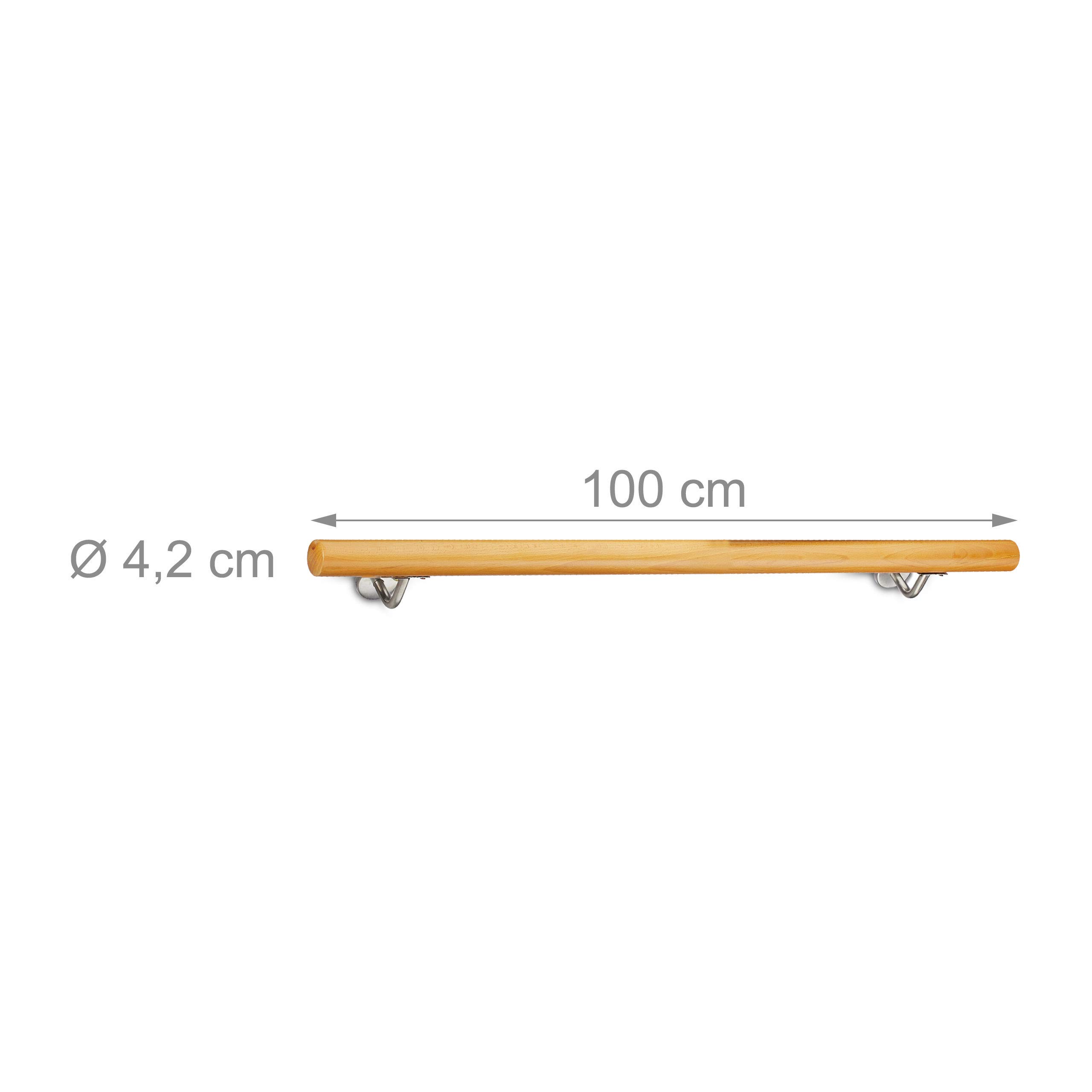 Relaxdays trapleuning - 100 cm - beukenhout - wandmo