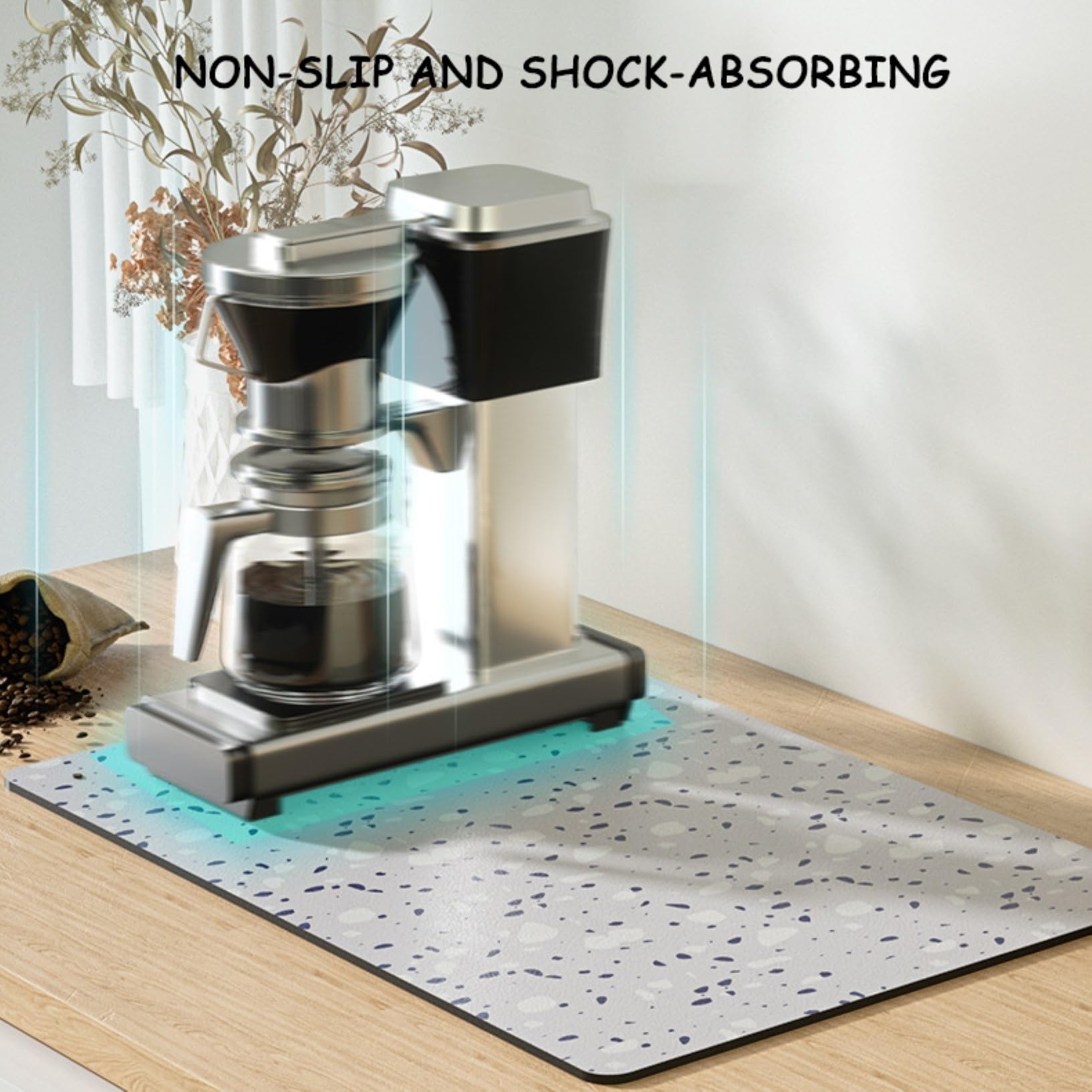 Tapis En Silicone Pour Machine à Café - 40 X 50 Cm, Antidérapant, Résistant Aux Rayures Et à La Chaleur - 3