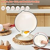 Vista 5 de QuliMetal Juego de utensilios de cocina de hierro fundido esmaltado antiadherente, 7 piezas de ollas y sartenes con tapa, sartén, cacerola, olla