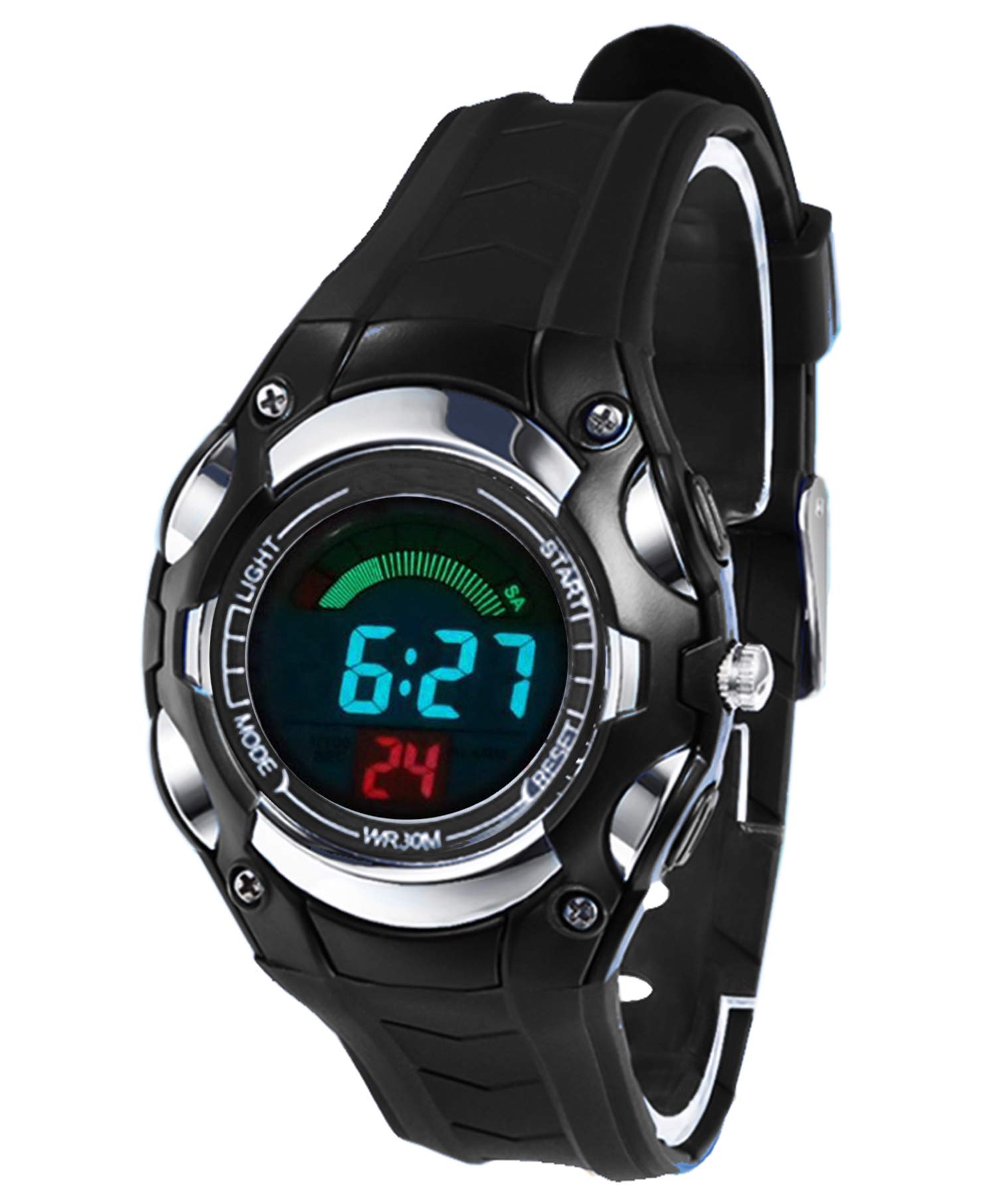 Time Up Digital Dial Waterproof Alarm Sound Kids Sports Watch for Boys & Girls-EF28019-X (Black) (B08WL4Z7KK) Amazon Price History, Amazon Price Tracker