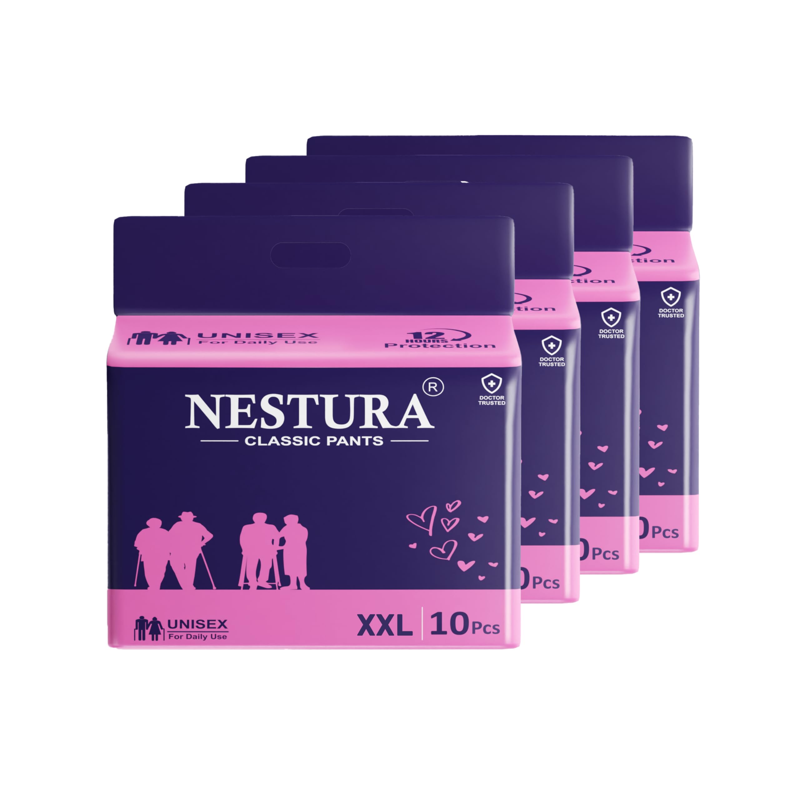 NESTURA Adult diaper pants XXL Waist size 93-157 cm (37"62") Pack of 4 (40 count) (B0CZ7CTTGG) Amazon Price History, Amazon Price Tracker