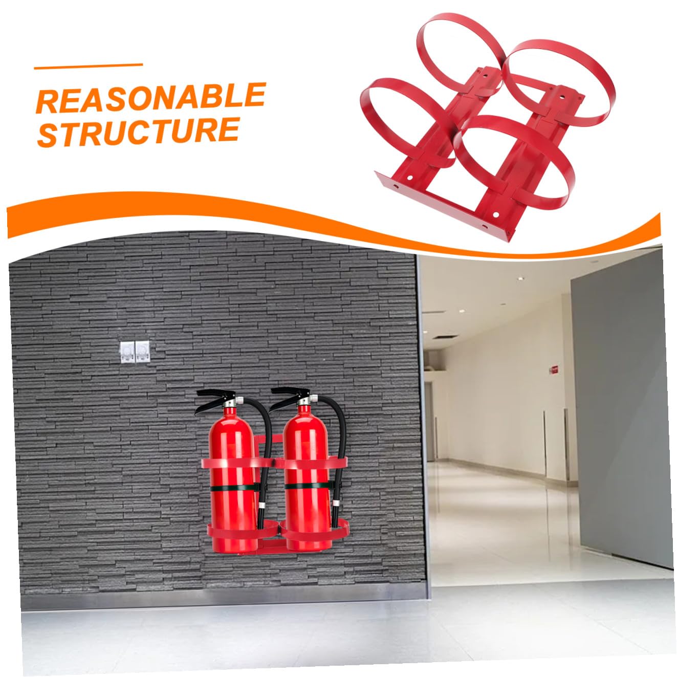 SHINEOFI Estante Para Extintores De Pared Soporte Doble Para Colgar Extintores Soporte Para Extintor De Incendios Sala De Estar