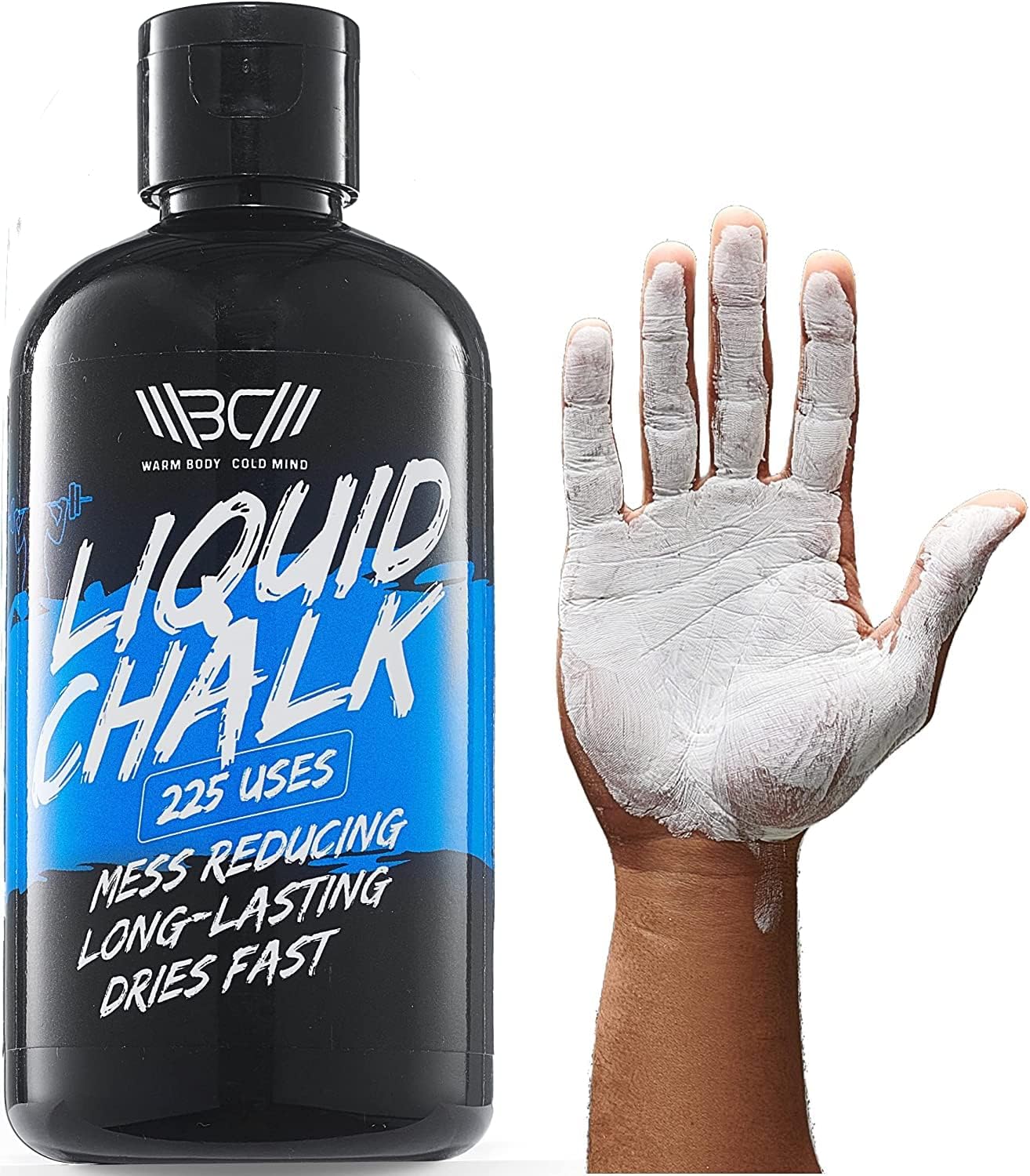 WARM BODY COLD MIND Mess Free Liquid Chalk - Gym Chalk for Weightlifting, Gymnastics, Climbing, Powerlifting - Sports Chalk - Hand Grip Chalk