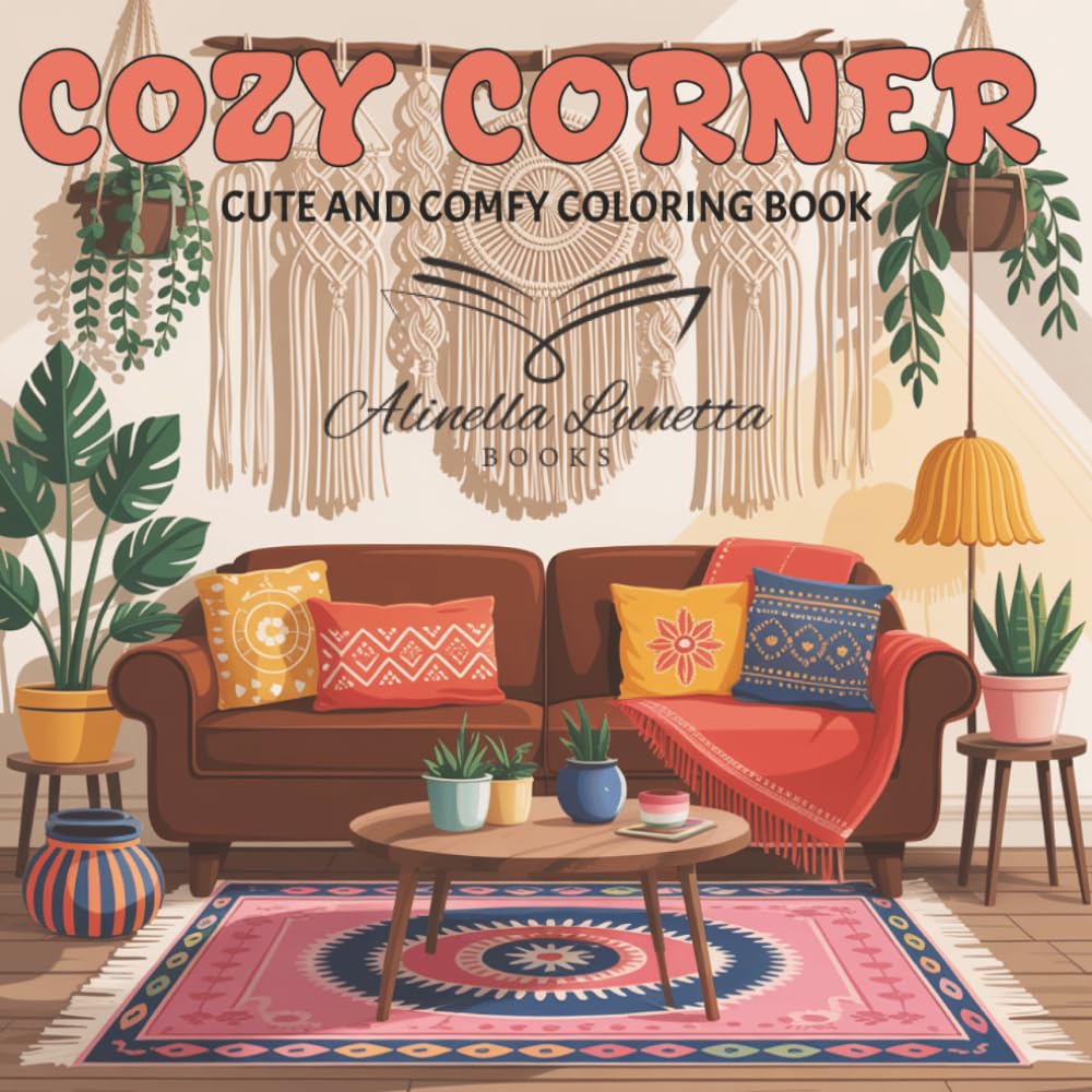 Cozy Corner: Cute and Comfy Coloring Book for Adults and Teens Featuring Snug and Inviting Nooks and Corners (Cozy And Cute Spaces)