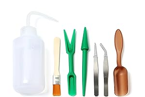 Ginsco 7pcs Seeding Transplanting Miniature Fairy Gardening Hand Tools