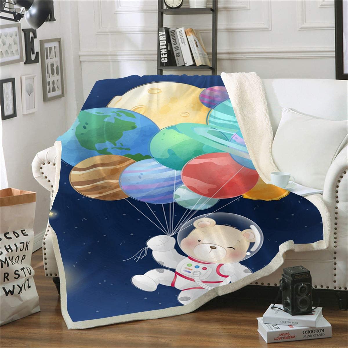 Couverture de lit en peluche contre le froid pour canapé enfants et adultes