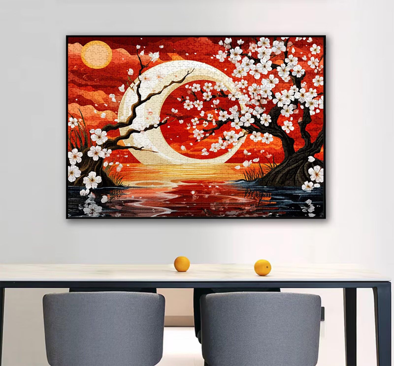 Japanischer Stil Puzzle 2000 Teile Erwachsene, Mond Puzzle Design für Erwachsene Anfänger, DIY HD Farbepuzzel Poster Design mit Geschenkbox Verpackung for Zimmer Deko Wohnzimmer, Geschenke, Model318