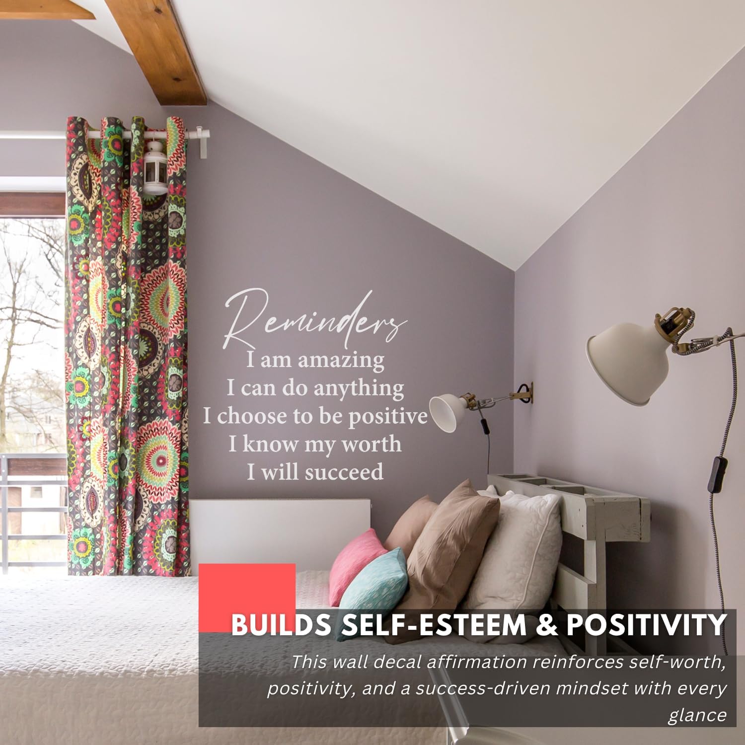 My Vinyl Story - Daily Reminders - Inspirational Motivational Wall Decal Sticker Quote Art Saying Decor for Home Office Classroom Bedroom Positive Affirmation Love, Removable (Black, 33x29 inches)