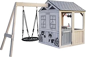 KidKraft Savannah Swing Wooden Playhouse Offers Fun and Entertainment for Kids