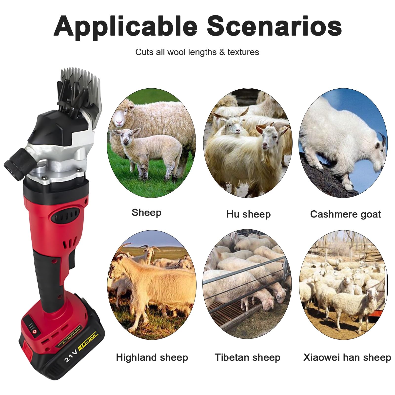 Esquiladora Ovejas 600w, Esquiladora Caballos, Fácil de Usar for Cabras, Ovejas y Ganado Mayor