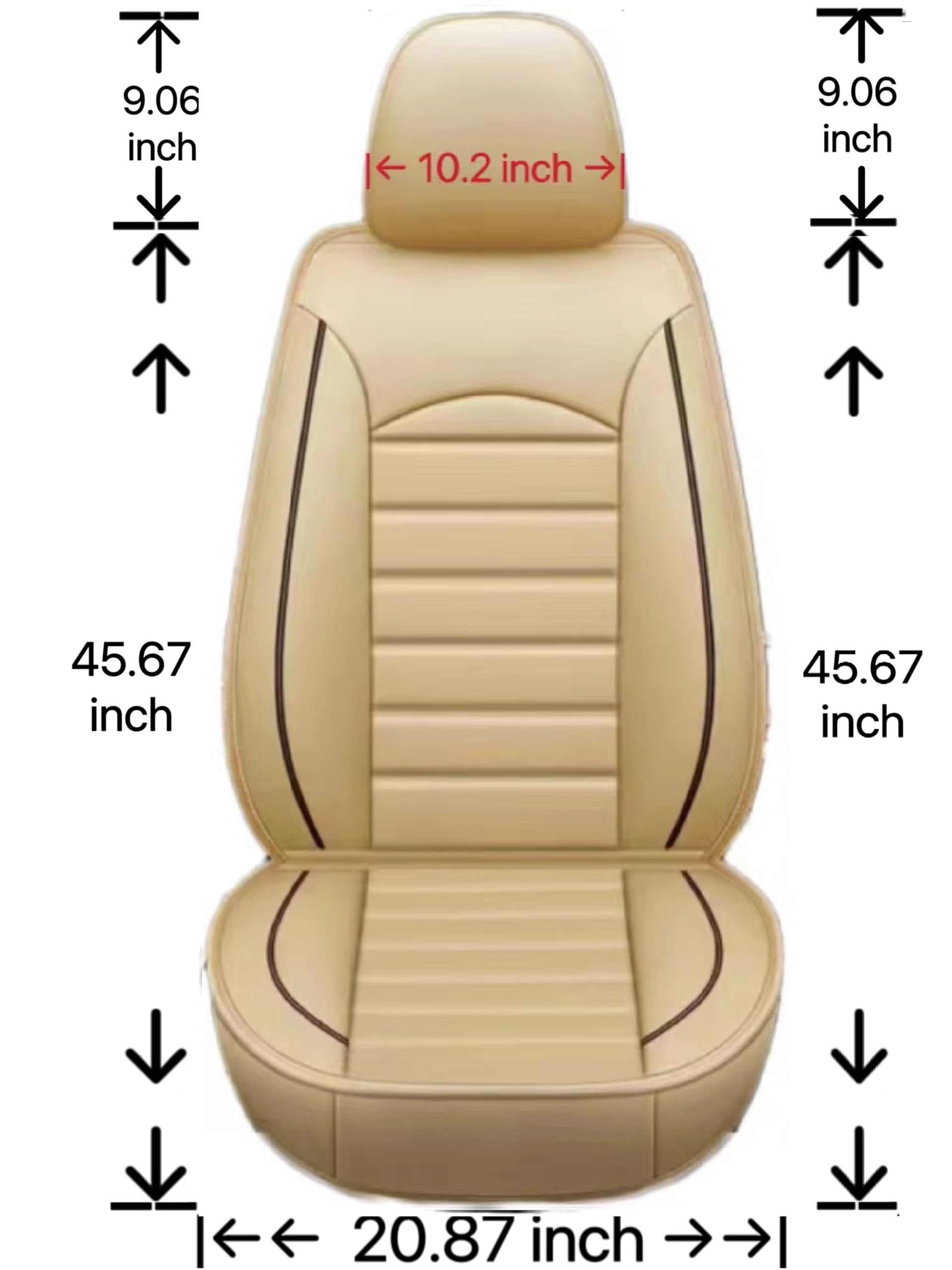 Fundas para Coches Asientos para VW Tiguan (5N) 1.Gen 2009-2011 2012-2016 Delanteros Traseros Funda Asiento Coche Protector Asiento Coche ​Asientos Accessories,Beige Style